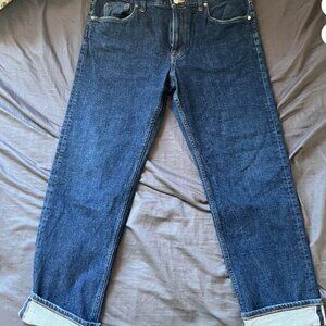 Everlane SELVEDGE Straight Fit Jean Mens 35 x 30 Mid Indigo